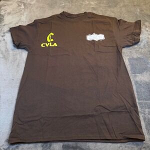 CVLA Beetlejuice Graphic T Shirt Brown Cotton Short Sleeve Mens Medium